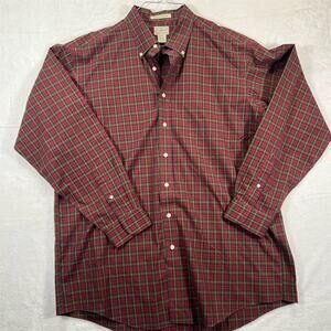L.L. Bean Men's XL Big & Tall Plaid Button-Down Shirt 5